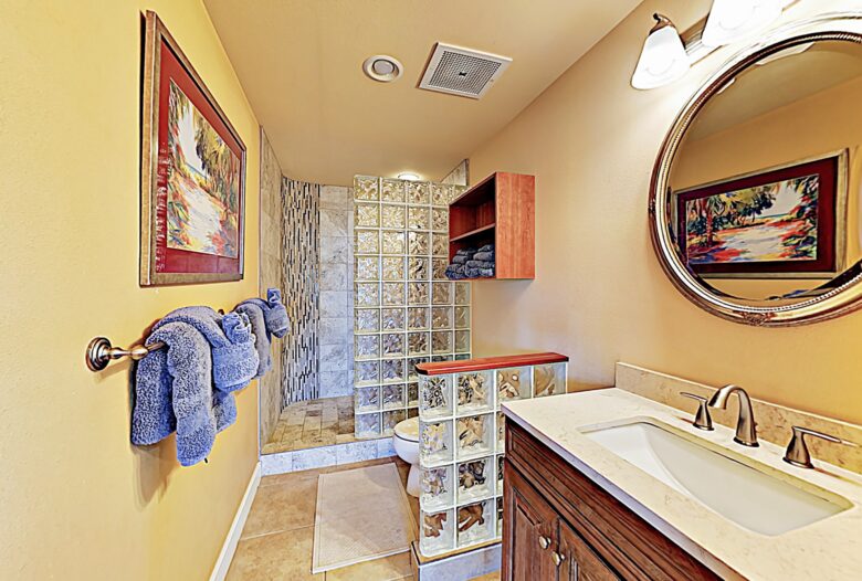 Newly renovated master bathroom