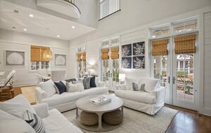 Open living room to kitchen and dining