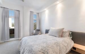 Master bedroom with mountain views