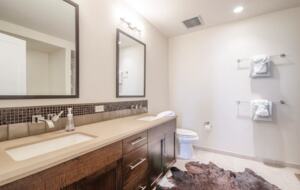 Master bathroom with double vanity
