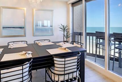 Open dining room with gorgeous views of The Gulf