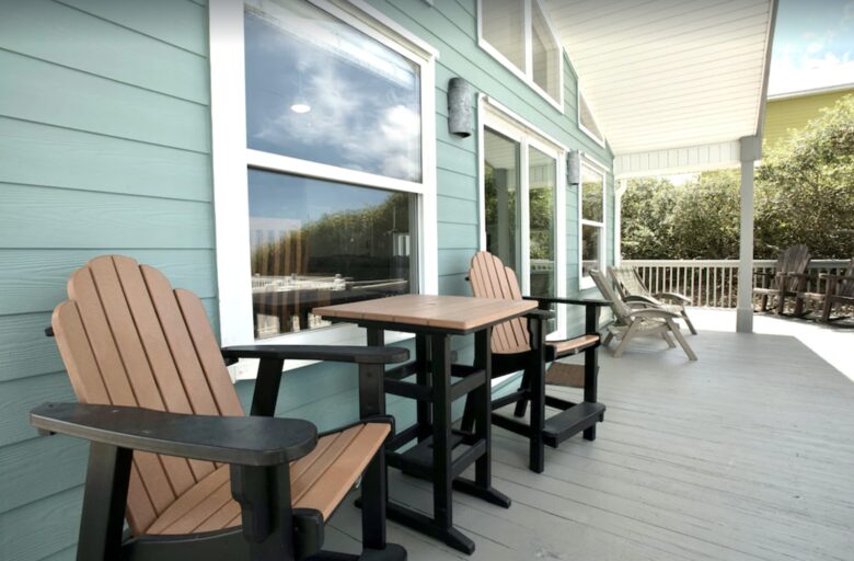 Patio lounge area