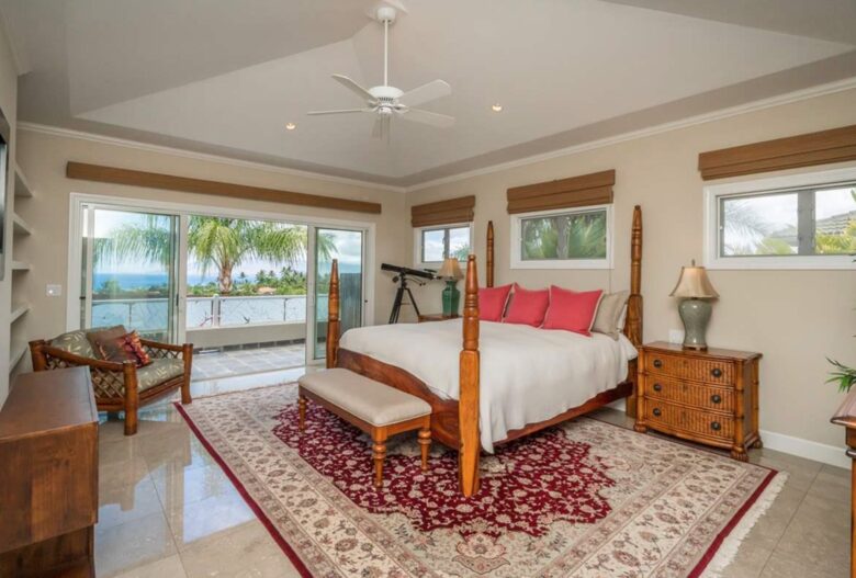 Master bedroom with walk out to patio