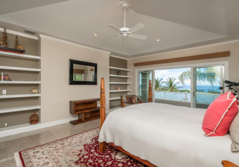 Master bedroom with walk out to patio