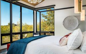Master bedroom with mountain views