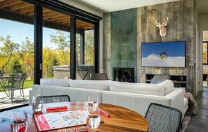 Open living, dining and kitchen