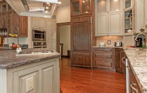 Gourmet kitchen with granite countertops