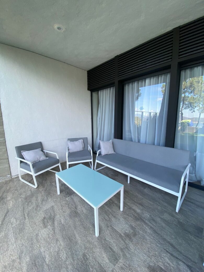 Patio lounge area