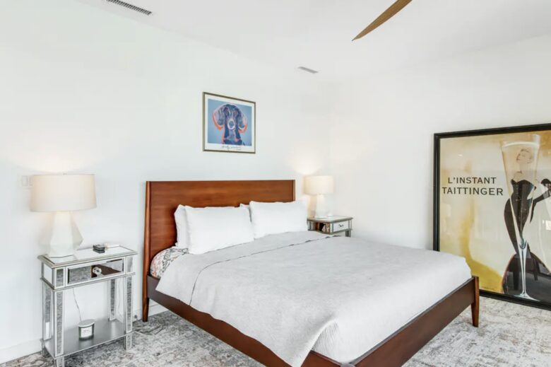 Home Exchange in Austin, TX master suite with king bed