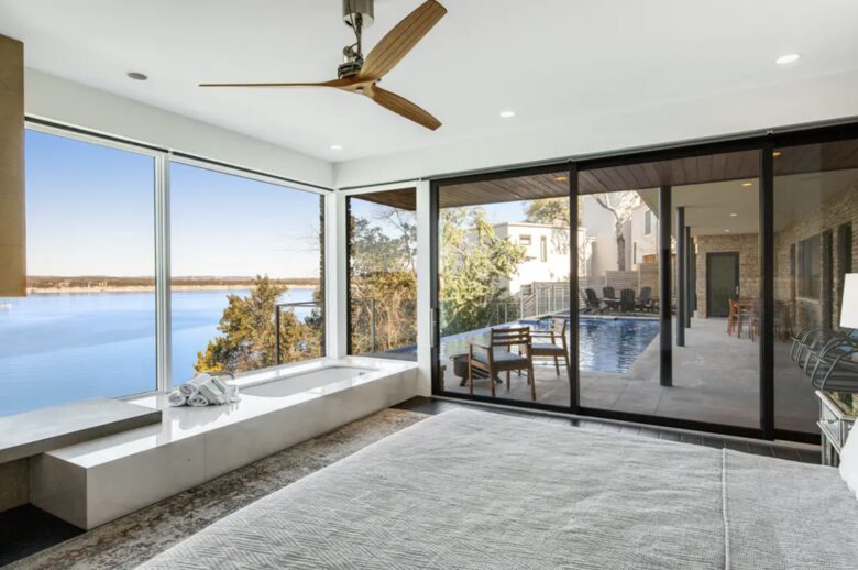Home Exchange in Austin, TX master suite with patio access
