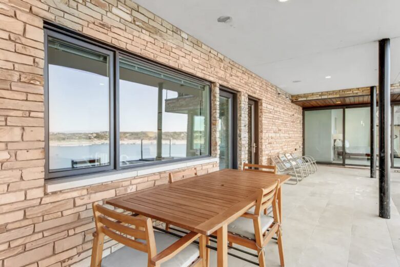 Home Exchange in Austin, TX deck dining table