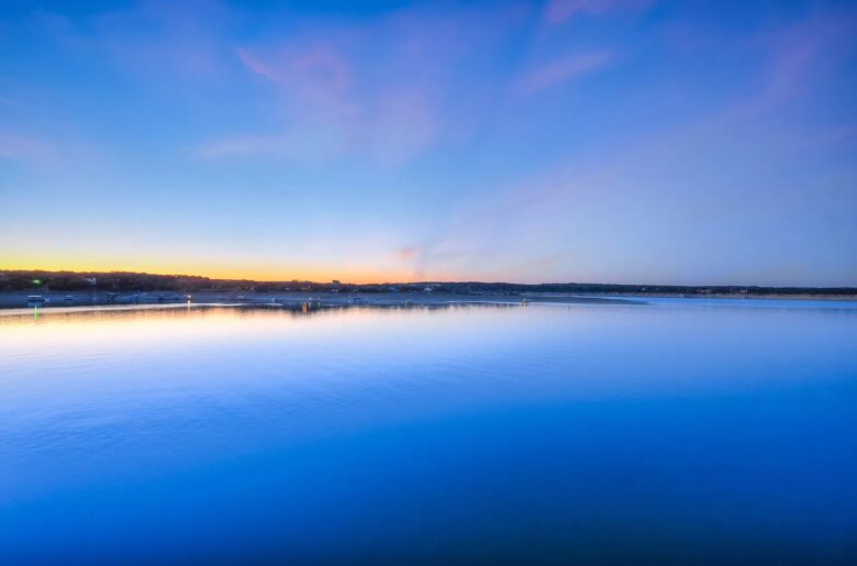 Home Exchange in Austin, TX lake travis at night