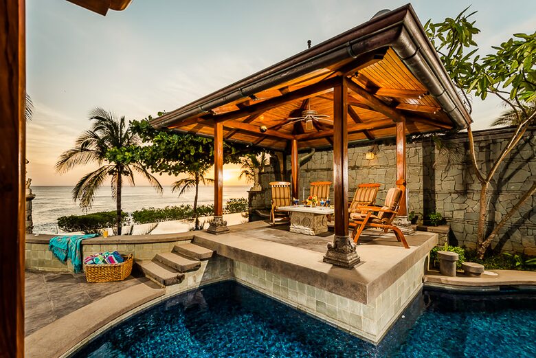 Home Exchange in Playa Langosta, Costa Rica resort style pool and spa