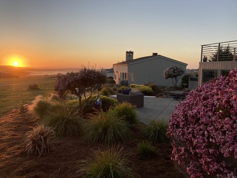 Sunset from backyard of home.