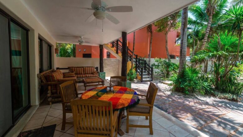 Lower patio