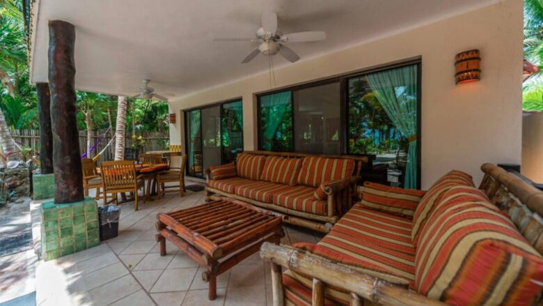 Lower patio