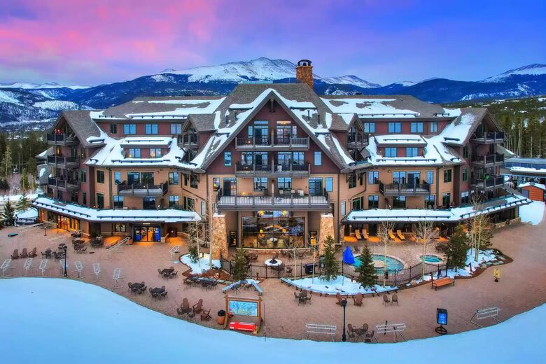 Crystal Peak Lodge view from ski slope