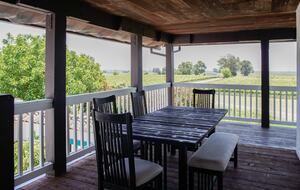 Home Exchange in Napa, CA deck with dining option