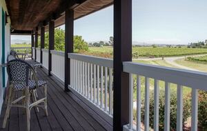 Home Exchange in Napa, CA deck with a view for morning coffee