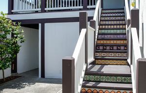 Home Exchange in Napa, CA fun stairs with tiles