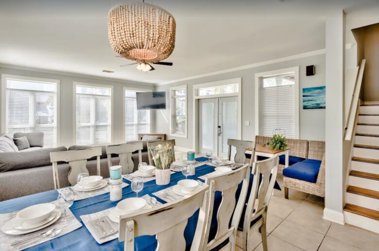 Open dining room