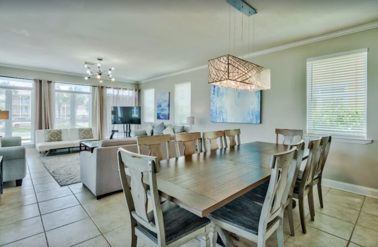 Open dining room
