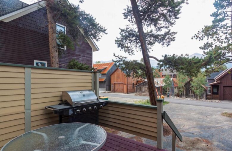 Back patio and grill