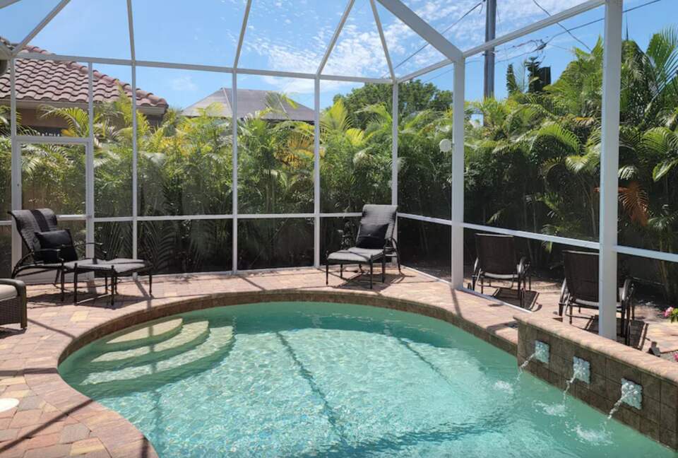 Covered heated pool