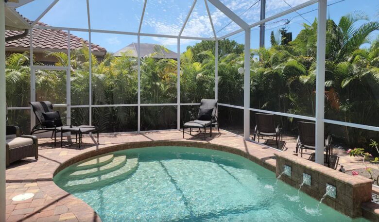 Covered heated pool
