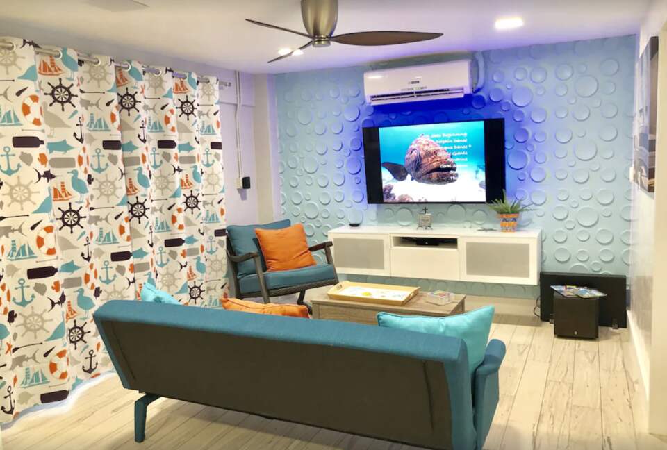 Lower level den