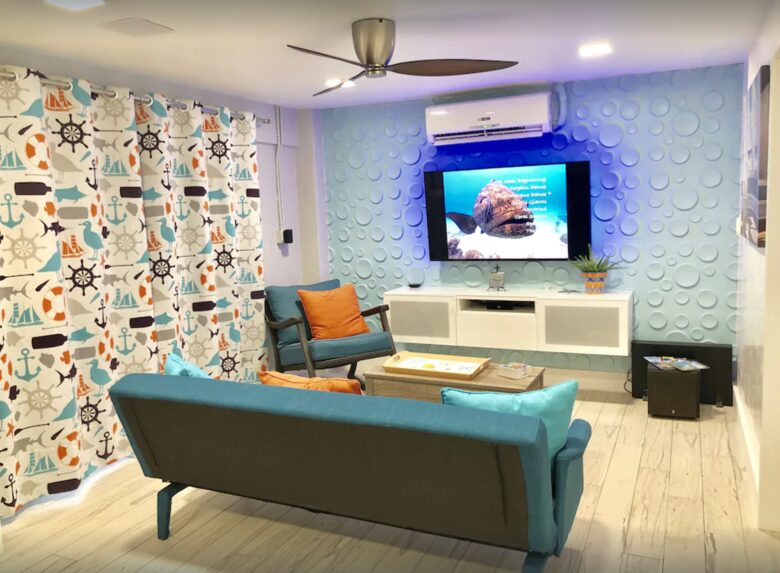 Lower level den