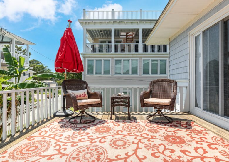 Deck off guest room