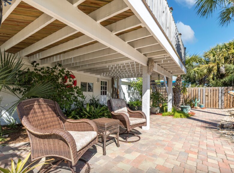 Lower patio
