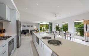Galley kitchen with all the equipment you'll need