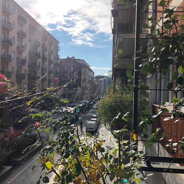 View of Corso Garibaldi from balcony