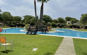 Shared pool with families living in same compound