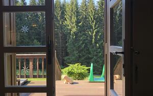 Terrace leading out from the downstairs living area