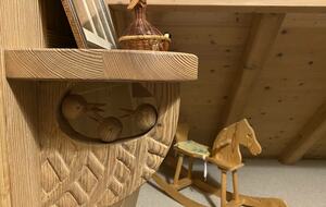 Kids' room, with lots of cute, hand-carved features