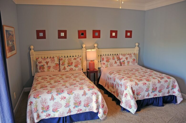 Second Floor Rear Bedroom with two full beds