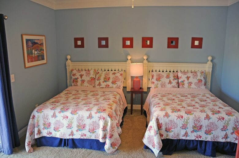 Second Floor Rear Bedroom with two full beds