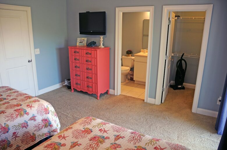 Second Floor Rear Bedroom with two full beds