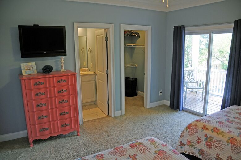Second Floor Rear Bedroom with two full beds