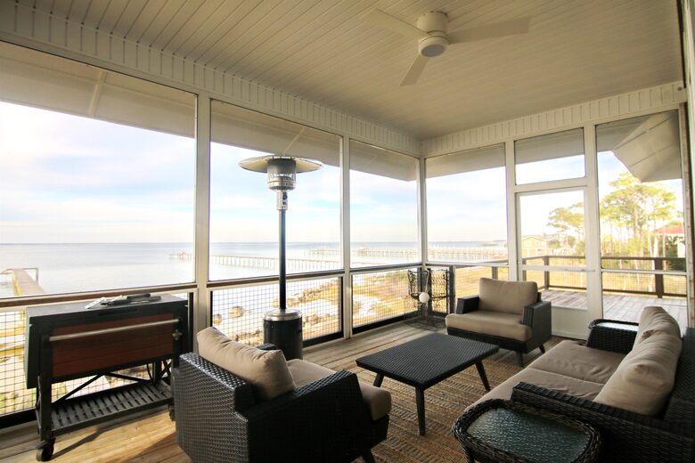 High Times bayfront with pier, swimming pool and 2 hot tubs on #1 Beach in America - St George Island, Florida