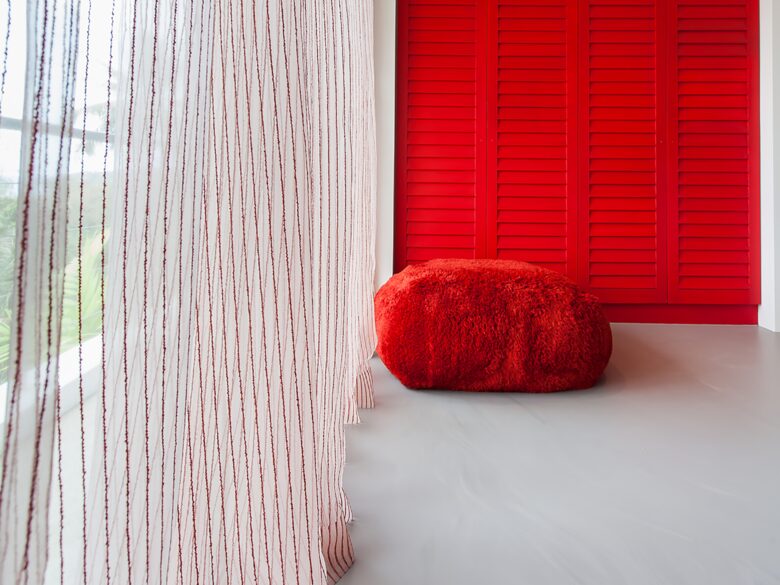 The red bedroom also has a terrace
