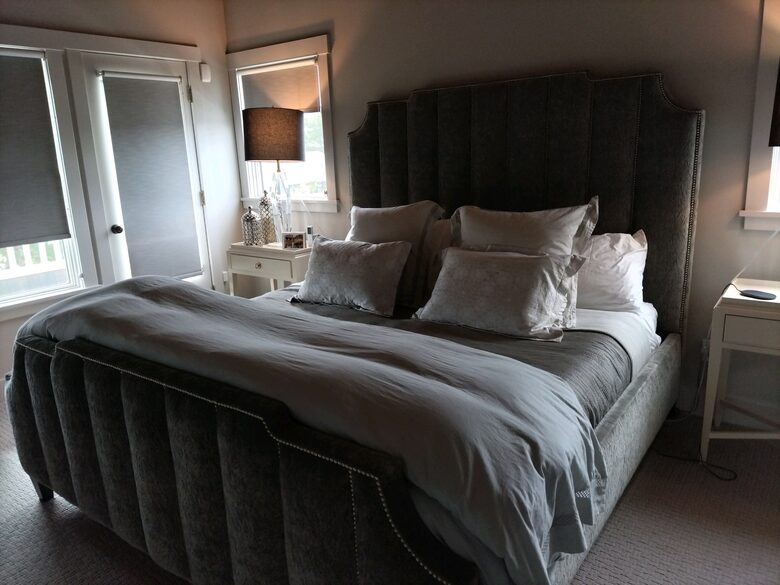 Primary bedroom with king bed