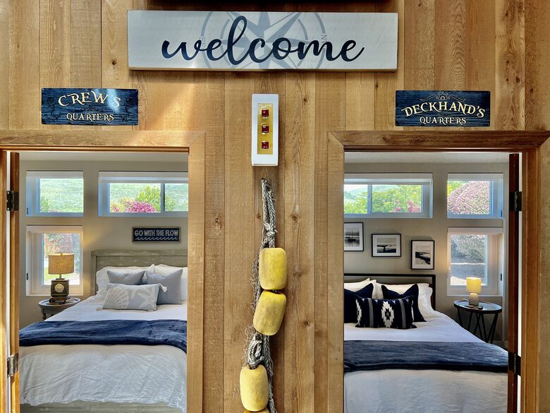 Entrance to both downstairs guest bedrooms.