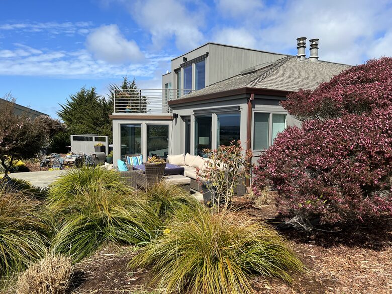 View of back of house at fairway.