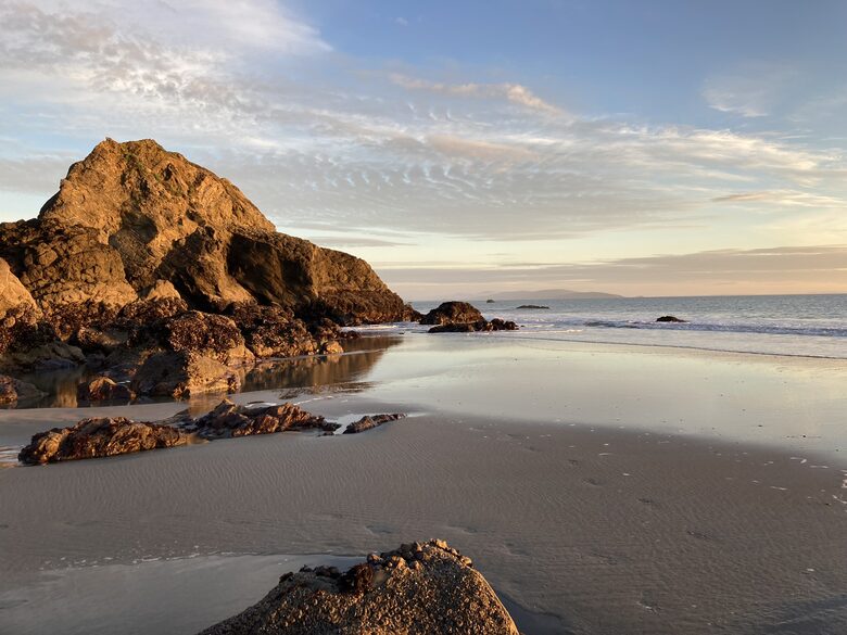 Pinnacle Beach at low tide adjacent to home.