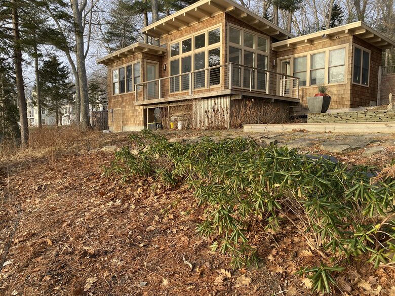 Back of the first cottage in the winter.