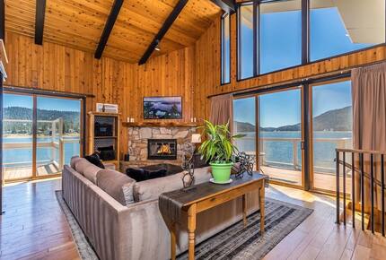 The Point | Lakefront Retreat with private beach and deep water dock - Big Bear Lake, California
